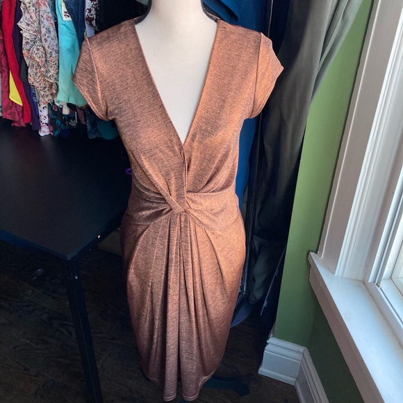 Women's THURLEY Dress Size S Brown Bronze - Picture 2 of 10